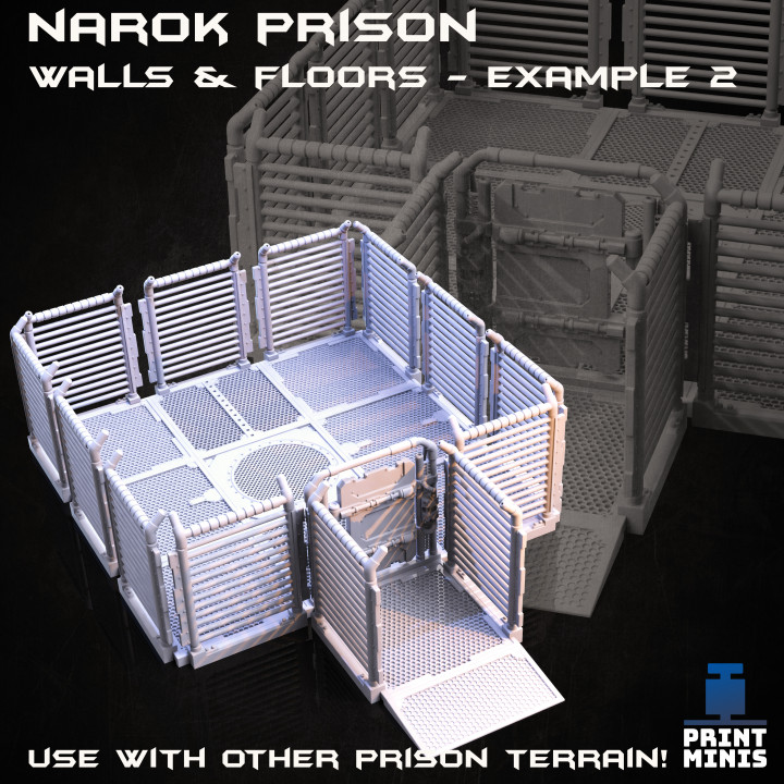 Prison Walls and Floors Kit - Narok Prison Collection image