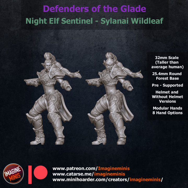 Defenders of the Glade - Night Elf Sentinel - Sylanai Wildleaf image
