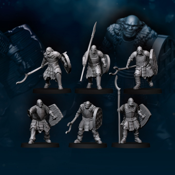 6x Regular Orc with Spear | Dead City | Fantasy image