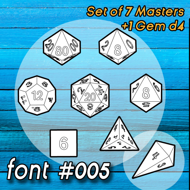 Master Dice Set FONT #005 image