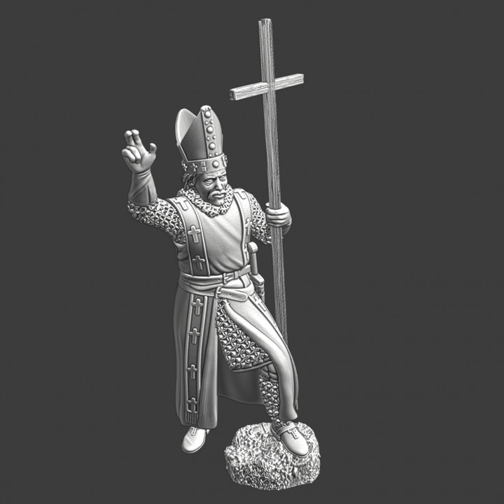 Medieval Bishop Absalon preaching image