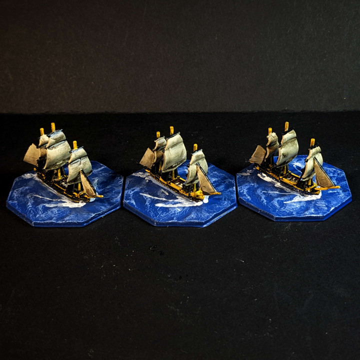 1/2400 Napoleonic Fleet Set (7 models) & Blender Exporter 2400-NAP-1 image