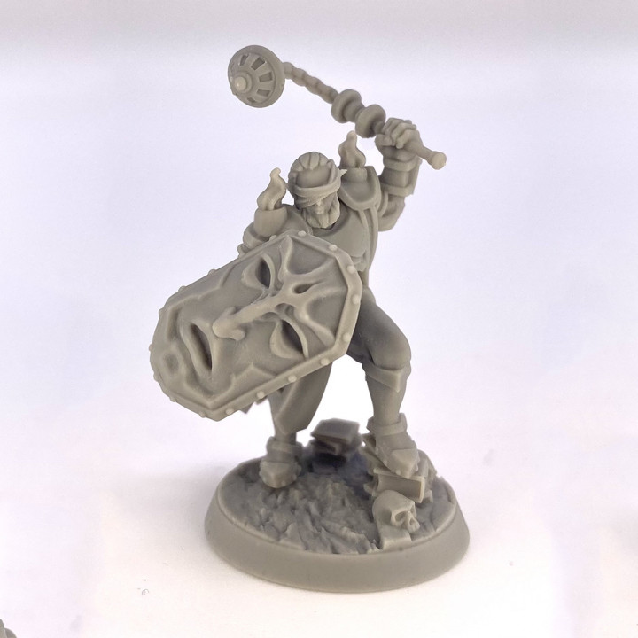 3D Printable Elf Male Cleric by Dragon's Forge Miniatures