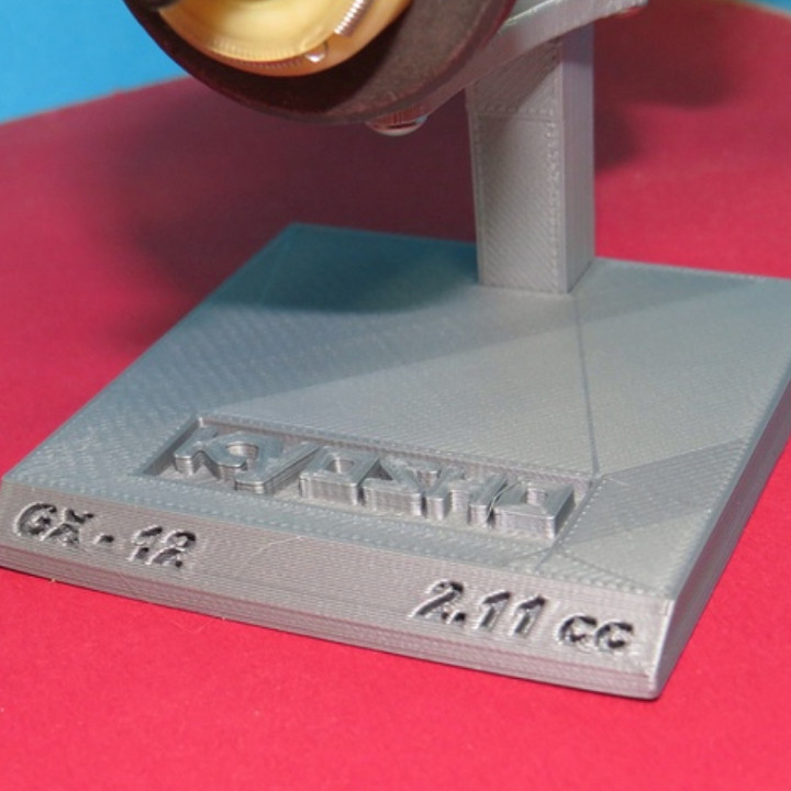 3D Printable Model Engine Display Stand by Charl