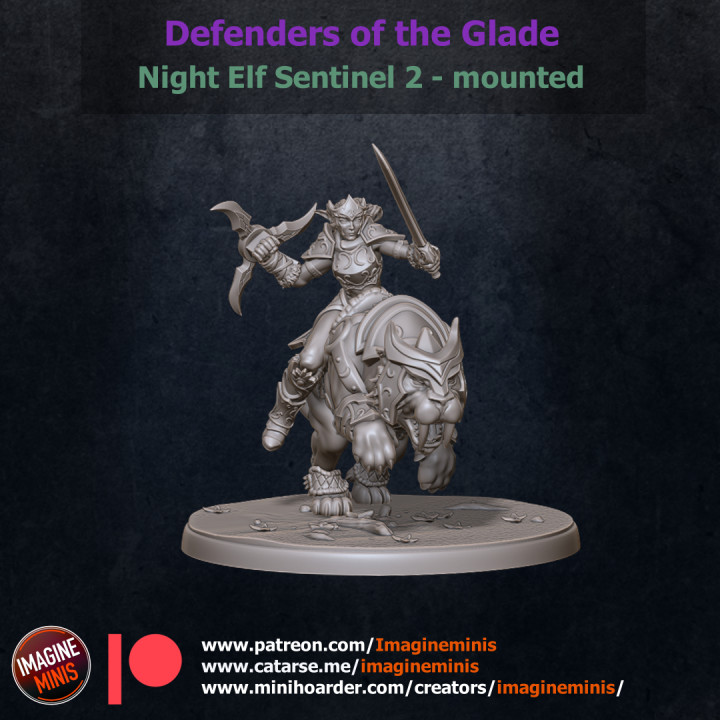 Defenders of the Glade - Night Elf Sentinel - Pose 2 image