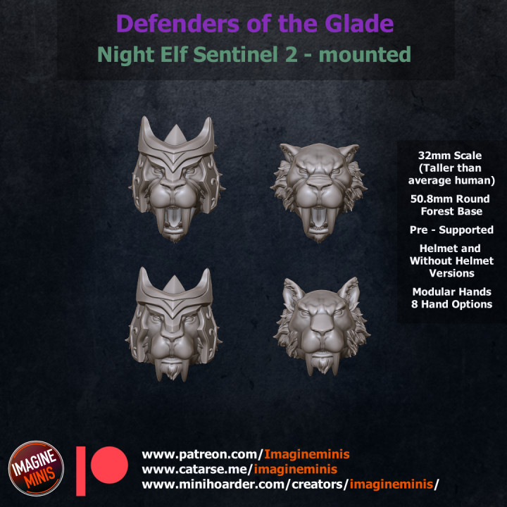 Defenders of the Glade - Night Elf Sentinel - Pose 2 image