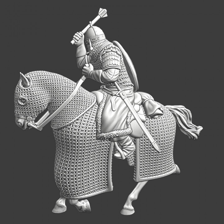 Heavy medieval Russian mounted Knight image