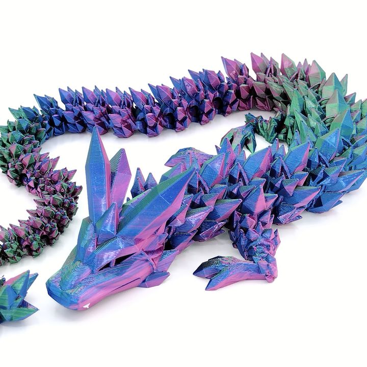 3D Print of CRYSTAL DRAGON by chemicaljelly