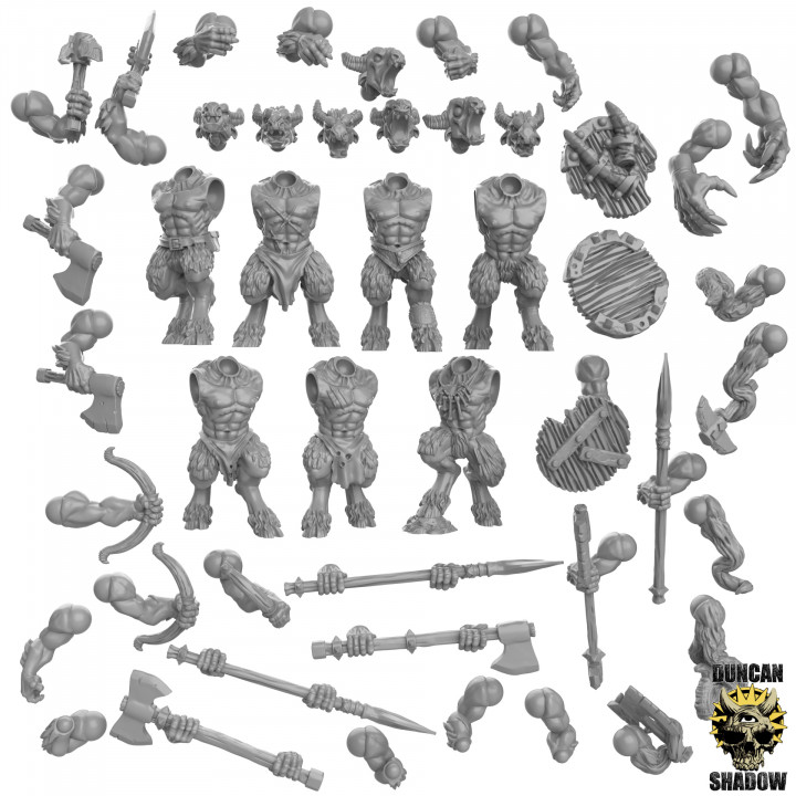 Beastmen Multipart Kit (pre supported) image