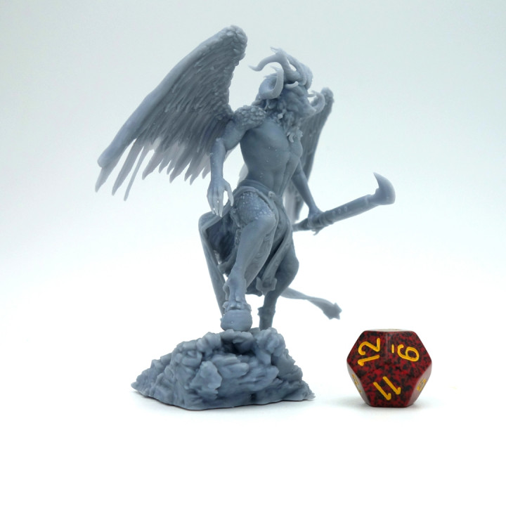 3d Printable Baphomet The Horned Prince Of Demons (3 Inch 75 Mm Base, 3 