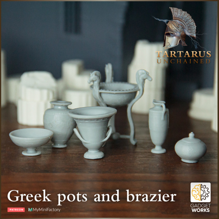 Greek pots and brazier - Tartarus Unchained image