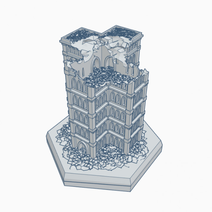 Gothic Ruined Building 25 Hex Map Scale HMSGR025 image