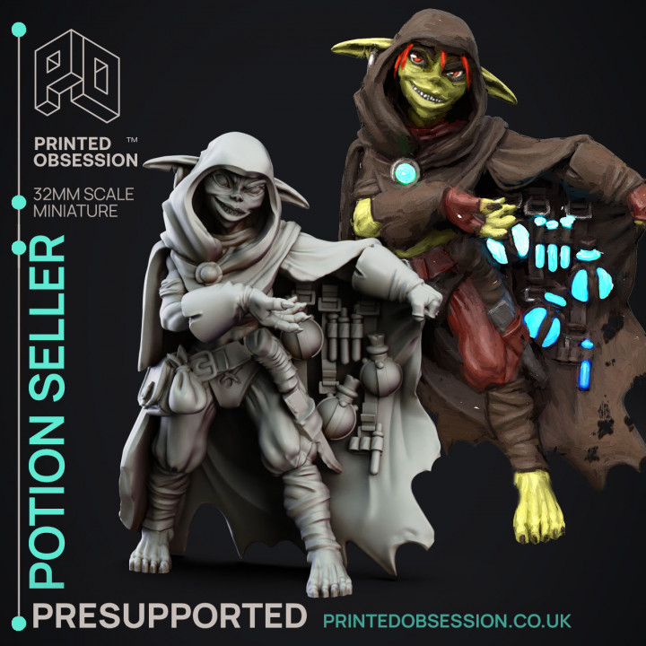 Goblin Brewers - 12 model pack - Joke coffee version included - PRESUPPORTED - 32mm scale image