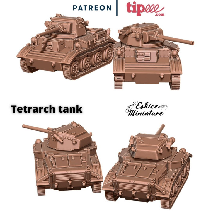 Tetrarch tank - 28mm for wargame image