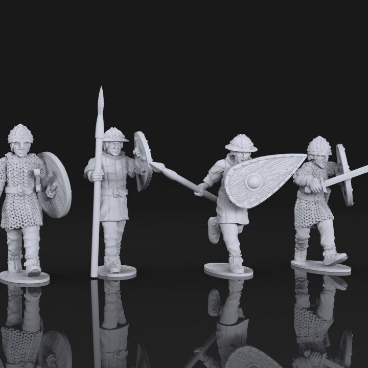 Early crusades Christian infantry image