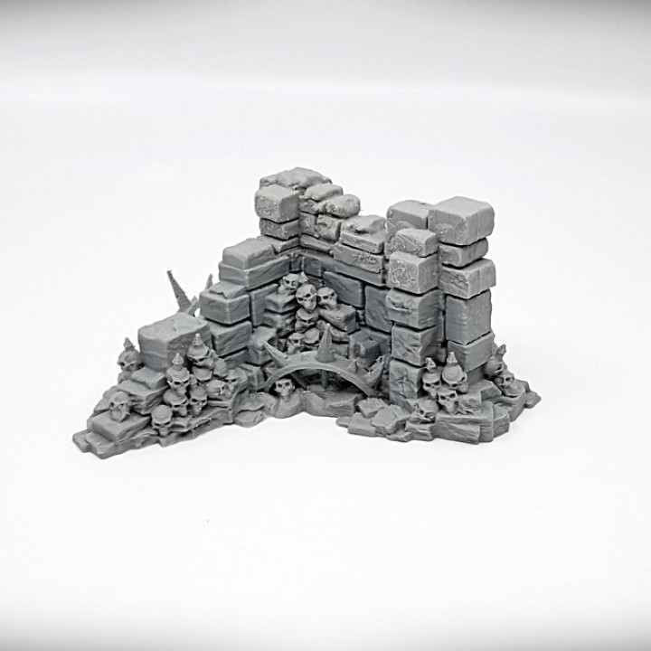 Basic Corner Wall B: Ancient Ruins GRIMDARK Terrain Set image