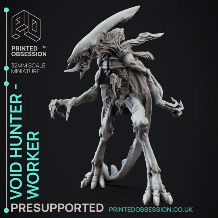 Void Hunter Workers - 5 Models - Creatures from behind the veil - PRESUPPORTED - 32mm Scale. image
