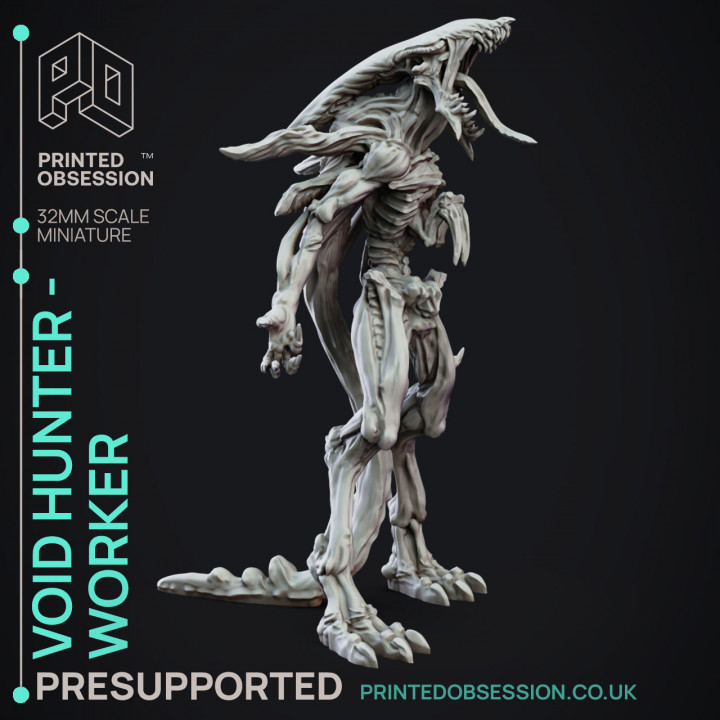 Void Hunter Workers - 5 Models - Creatures from behind the veil - PRESUPPORTED - 32mm Scale. image