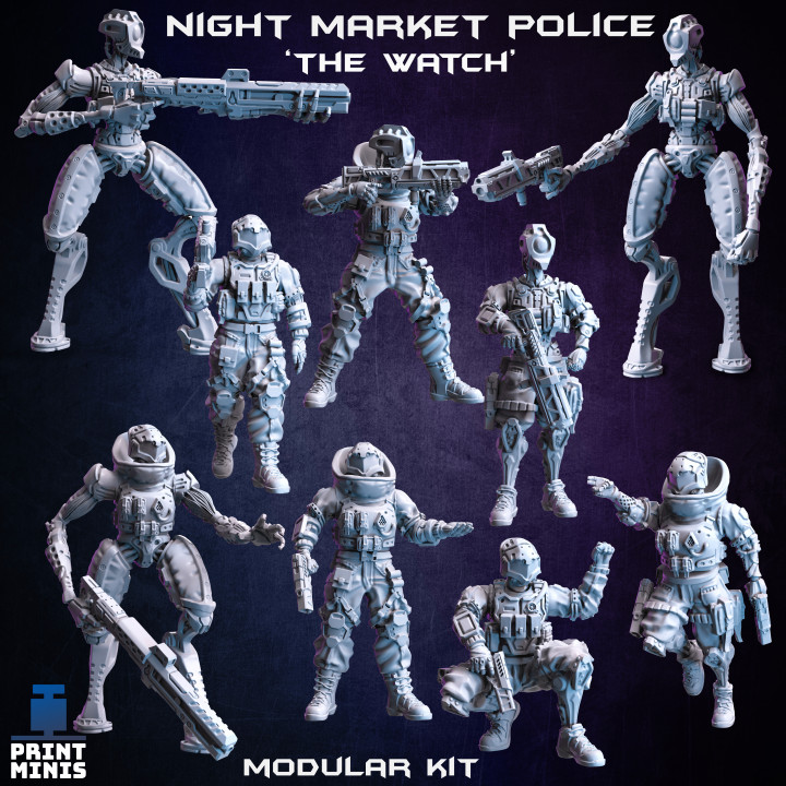 The Watch Cyberpunk Police (modular) - Night Market Collection image
