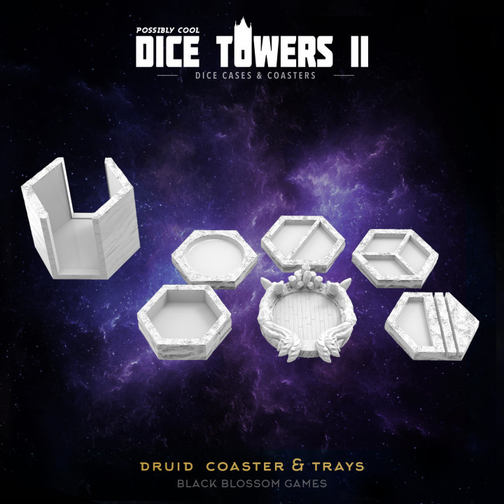 TC07 Druid Coaster & Trays :: Possibly Cool Dice Tower 2 image