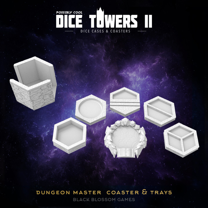 TC09 Dungeon Master Coaster & Trays :: Possibly Cool Dice Tower 2 image