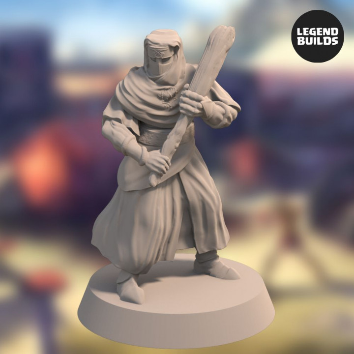 Night’s Cult Rioters – Pose 3 - 3D printable miniature – STL file