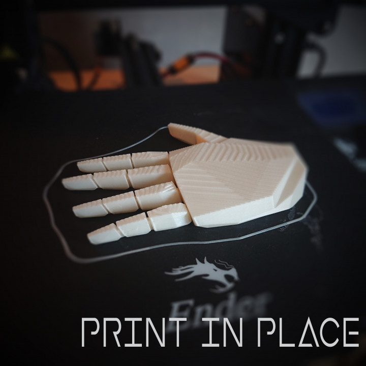 3D Printable Print In Place, Articulated Hand by Beanjuice
