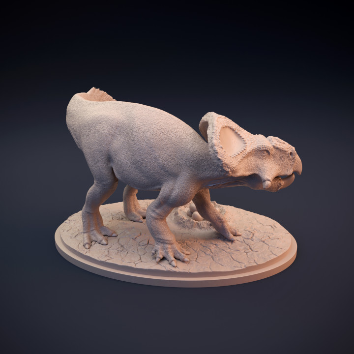 Protoceratops protecting nest image