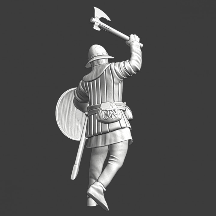Medieval infantryman with axe image