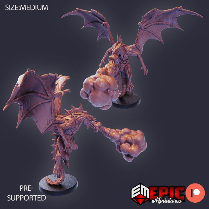 Draconic Demon Green Breath Attack / Demonic Encounter / Winged Devil Dragonborn image
