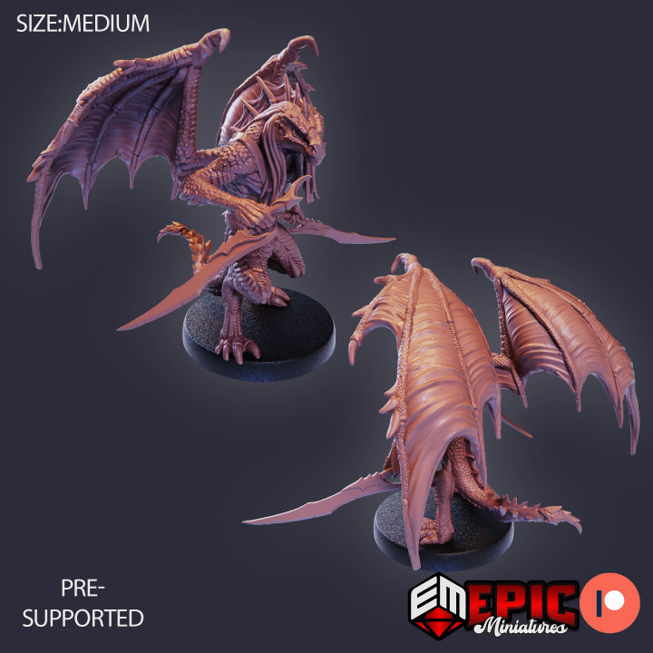 Draconic Demon Green Set / Demonic Encounter / Winged Devil Dragonborn image