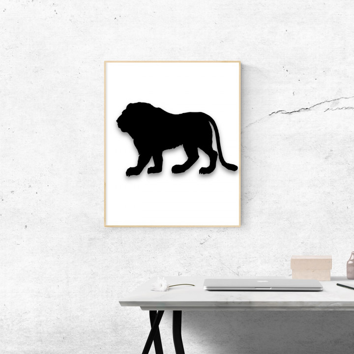 Lion decor picture. Animals collection image