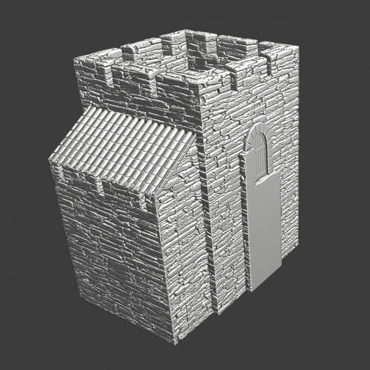 Small tower with extra battlements - Modular castle system image