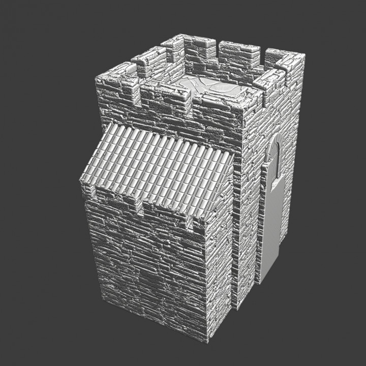 Small tower with extra battlements - Modular castle system image