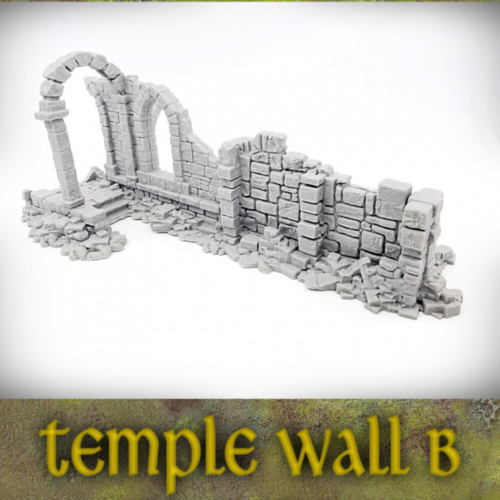 Ruined Temple Wall B: Ancient Ruins Terrain Set image