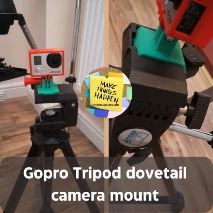 GoPro to tripod dovetail adaptor image