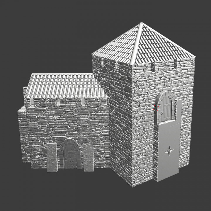 Medieval tower and house combined - Modular castle system image