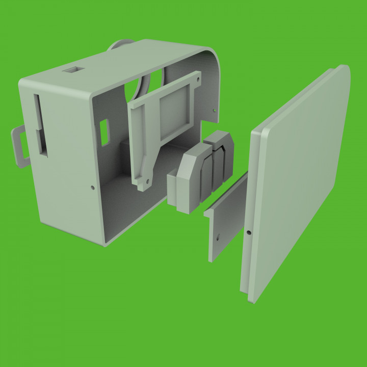 3d model of the housing for printing mp3 speakers image