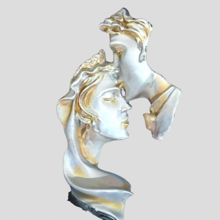 Bronze couple sculpture（generated by Revopoint POP 2） image
