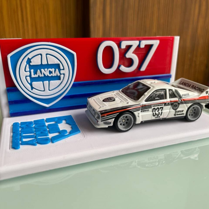 Hotwheels Lancia 037 Display Base image