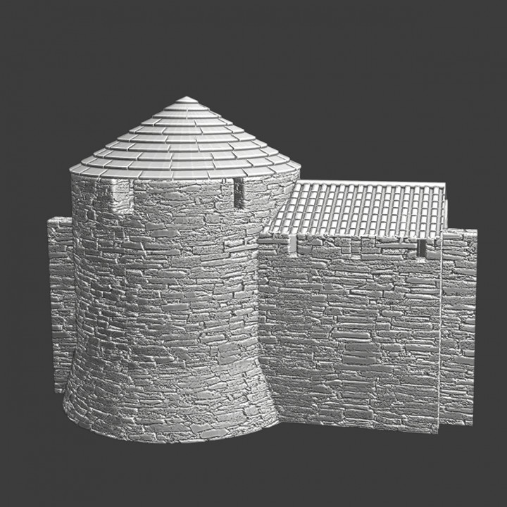 Round tower and housing - Modular Castle System image