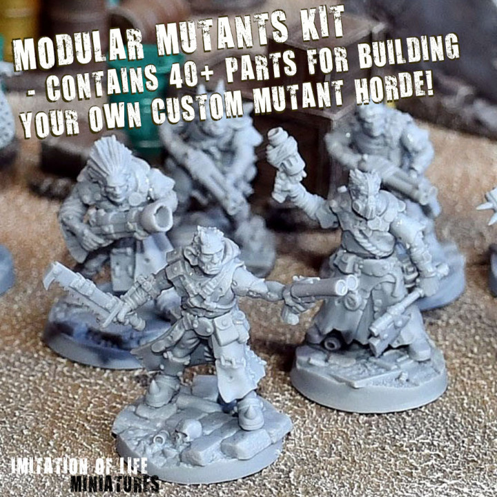Modular Mutants kit - Multipart Post Apocalyptic Mutie horde image
