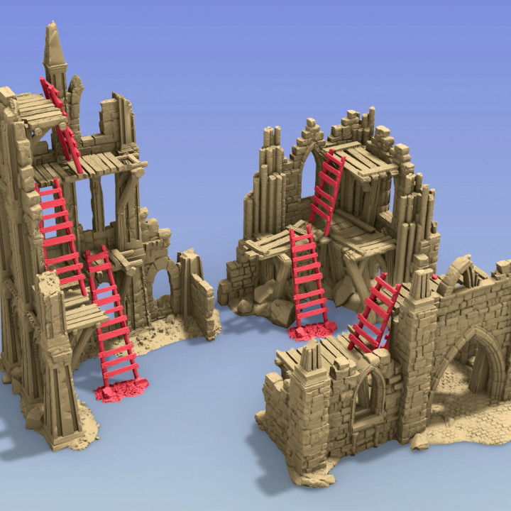 Cathedral Façade Ruins & Ladders image