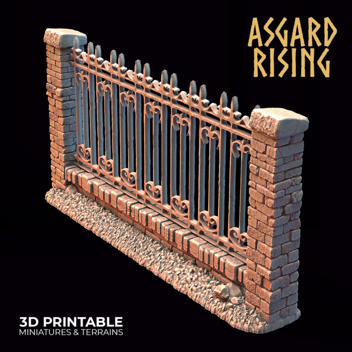 Wrought Iron Fence with Gate (ver. 1) /Terrain/ /Pre-supported/ image
