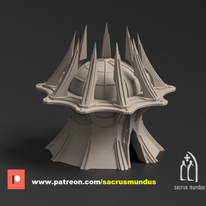 Arlengrad. Misty Star City. 3D Printing Designs Bundle. Scifi / Xenos / Dark Eldar Buildings. Terrain and Scenery for Wargames image