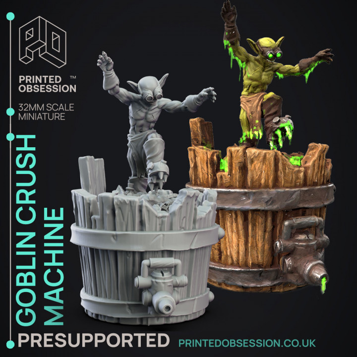 Crusher - Goblin Potion Brewers - PRESUPPORTED - 32mm Scale image