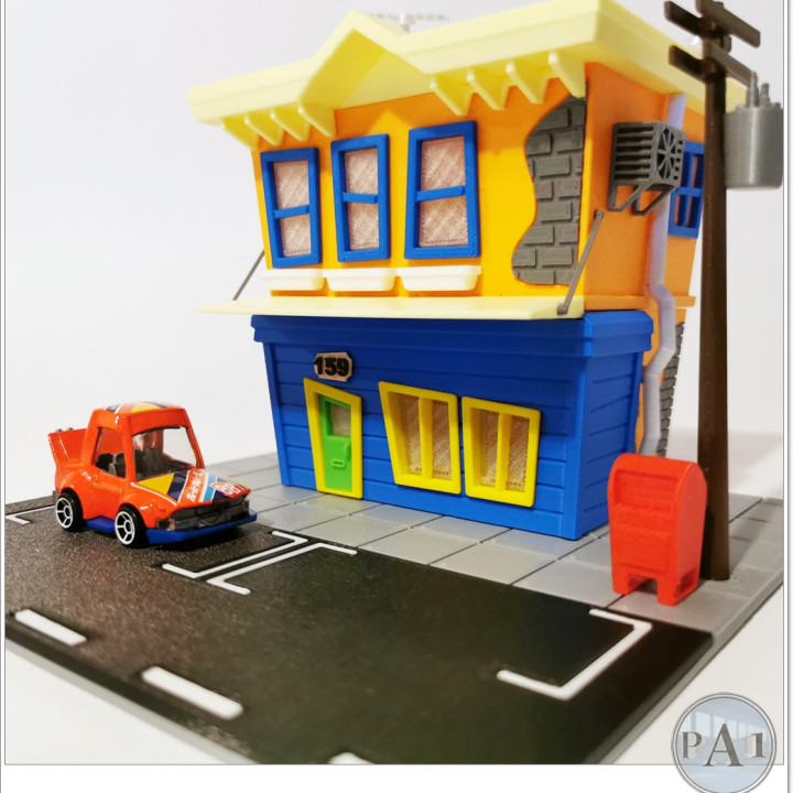 SCALE DIORAMA FOR "HOT WHEELS TOONED" SERIE image