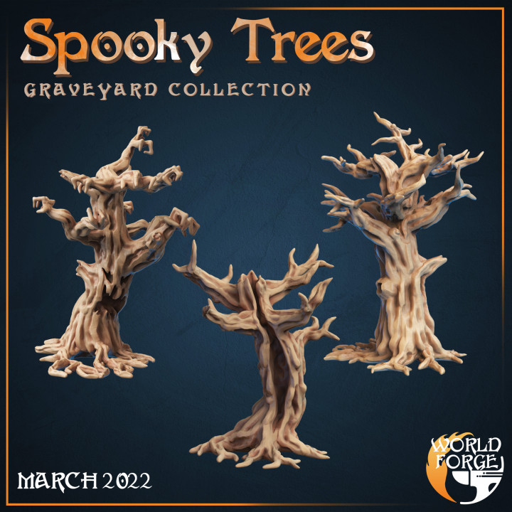 Spooky Dead Trees x3 image