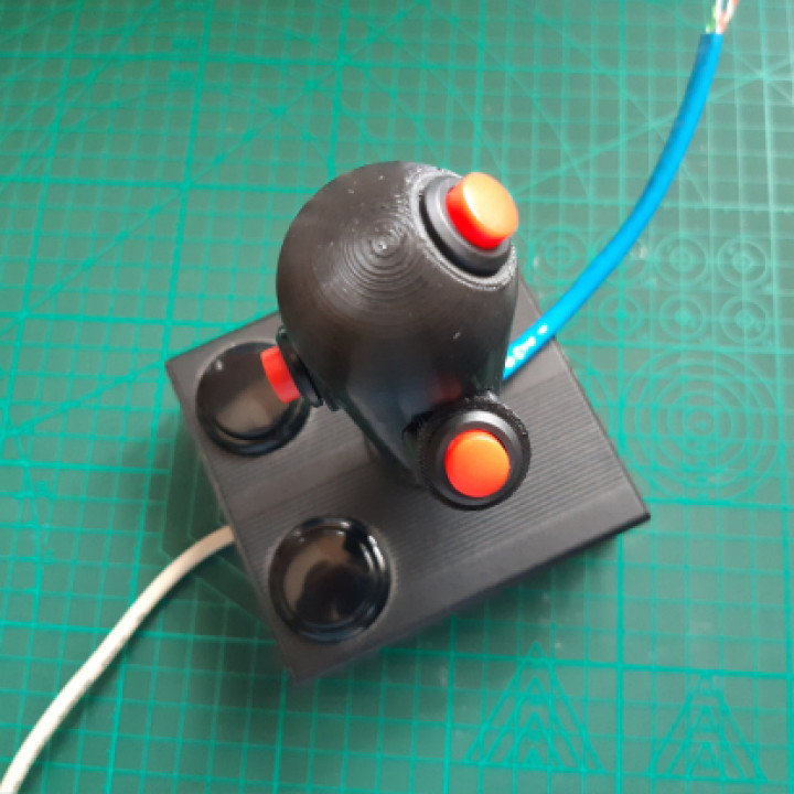 Digital 3-Button Arcade Flightstick to fit Sanwa type joystick stem image