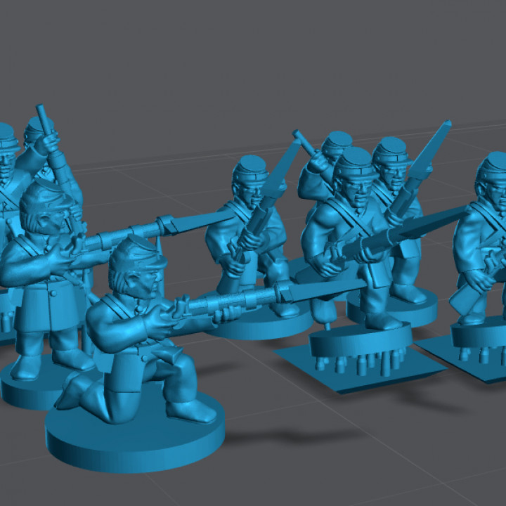 6-15mm ACW Frock Coat Skirmishers & Blender File ACW-11